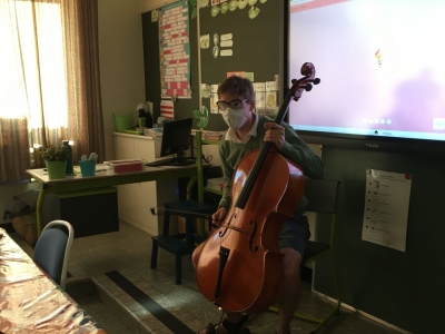 september : een celloconcertje in de klas