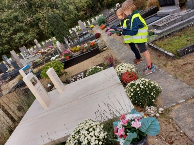 Bezoek aan het kerkhof - thema Allerheiligen en Allerzielen